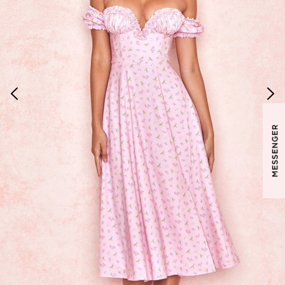 House Of CB Pink Floral Dress